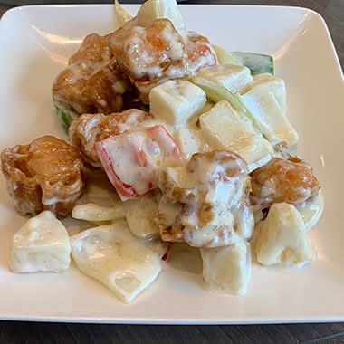 Pineapple Shrimps Balls with Fried Dough Sticks鳳梨油條蝦